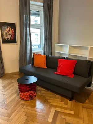Ein Sitzbereich in der Unterkunft Wiener Altbau-Revival