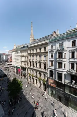 Ein allgemeiner Blick auf Wien oder ein Stadtblick von des Hotels aus