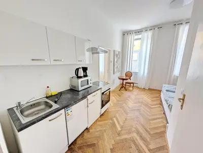 Küche/Küchenzeile in der Unterkunft Charming Stay - Close to Vienna Attractions MZ17a