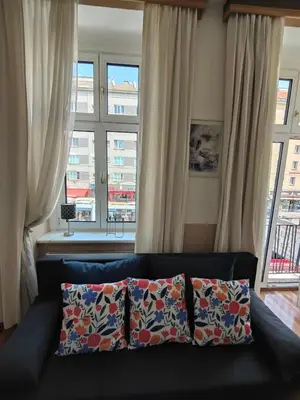 Ein Sitzbereich in der Unterkunft Cozy small apartment