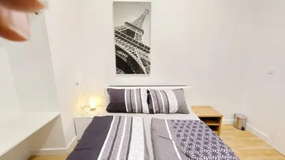 Ein Bett oder Betten in einem Zimmer der Unterkunft Cozy rooms in Stadthalle Area HB