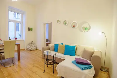 Ein Sitzbereich in der Unterkunft Cozy City Apartments Augarten