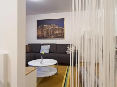 Ein Sitzbereich in der Unterkunft Balcony Dream Mariahilf Top 29