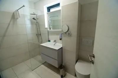 Ein Badezimmer in der Unterkunft Aupark Apartments