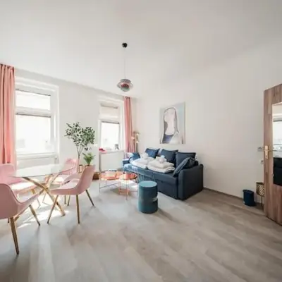 Blue and Pink Oasis Cozy Designer Retreat