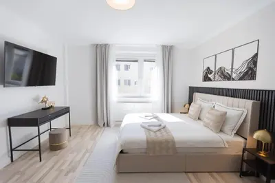 Grundriss der Unterkunft Modern 2 Bedrooms Apartment