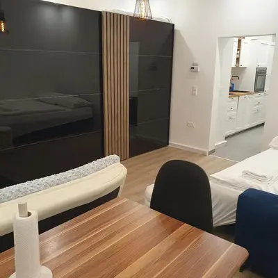 Ein Bett oder Betten in einem Zimmer der Unterkunft Cozy Vienna City Apartment near Central Station