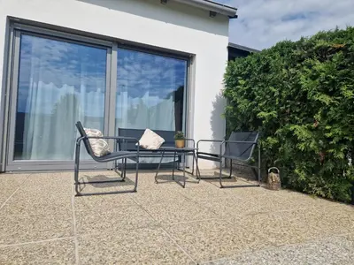 Ein Patio oder anderer Außenbereich in der Unterkunft Lakeside Ferienhaus - Parndorf Outlet