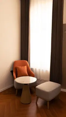 Ein Sitzbereich in der Unterkunft Elias Residence Vienna