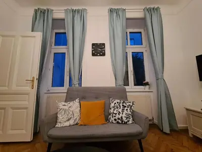 Ein Sitzbereich in der Unterkunft Vienna, City of Music!