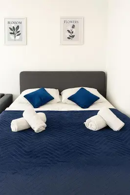 Ein Bett oder Betten in einem Zimmer der Unterkunft Big Space Apartment Vienna