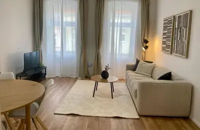 Ein Sitzbereich in der Unterkunft Habicher Vienna Apartments