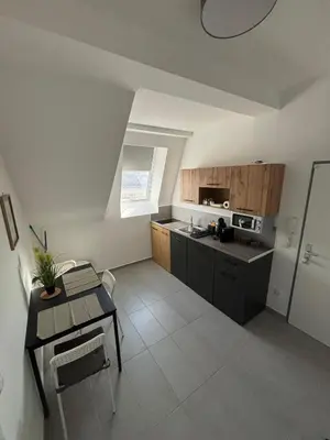Küche/Küchenzeile in der Unterkunft Luxus Ottakring