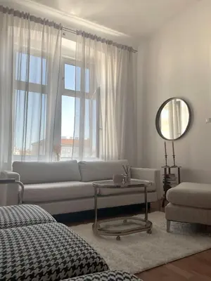 Ein Bett oder Betten in einem Zimmer der Unterkunft Sunny Apartment on Yppenplatz near City Center