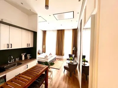 Ein Sitzbereich in der Unterkunft TheWICKI 1504 - Wunderschöne Apartments in Wien