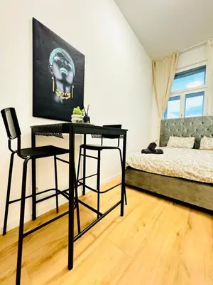 Ein Bett oder Betten in einem Zimmer der Unterkunft Elegant Private Rooms in 4BR Apartment Near Westbahnhof
