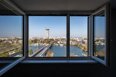 Ein allgemeiner Blick auf Wien oder ein Stadtblick von der Ferienwohnung aus
