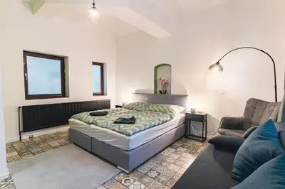Ein Sitzbereich in der Unterkunft Stay at Schönbrunn #1