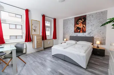 Ein Bett oder Betten in einem Zimmer der Unterkunft Vienna-Style Cozy Apartments