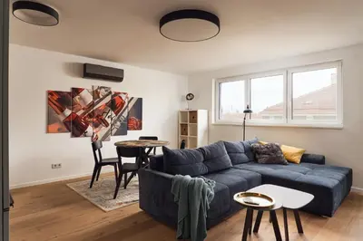 Ein Sitzbereich in der Unterkunft Premium Apartment near TrippleTower close to Central Wien 24h Checkin