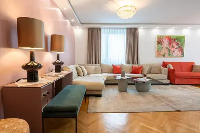 Ein Sitzbereich in der Unterkunft Vienna Deluxe Residences - Schönbrunn
