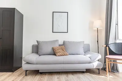 Ein Sitzbereich in der Unterkunft Comfertable 1BR Apartment very Central In Vienna