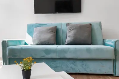 Ein Sitzbereich in der Unterkunft Beautiful 2BR Apartment With WIFI in a Prime Location