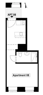 Grundriss der Unterkunft Residence K - Contemporary Altbau Studio Vienna