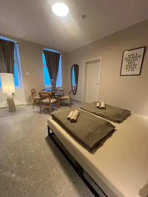 Ein Sitzbereich in der Unterkunft Residence K - Cozy Altbau Apartment Vienna