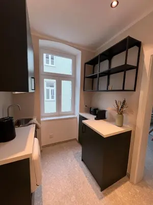 Küche/Küchenzeile in der Unterkunft Residence K - Cozy Altbau Apartment Vienna