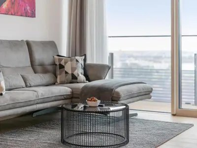 Ein Sitzbereich in der Unterkunft Penthouse Apartment with Rooftop Pool and Terrace City Views