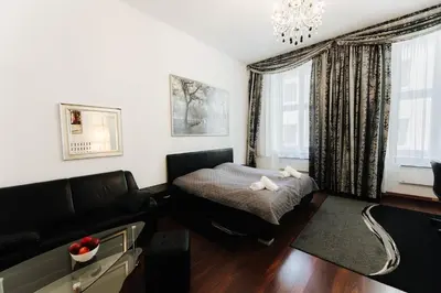 Ein Sitzbereich in der Unterkunft Vienna Stay