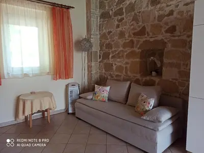 Ein Sitzbereich in der Unterkunft Alte Mühle