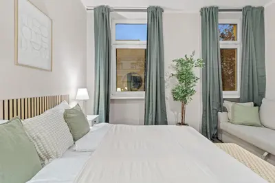 Ein Bett oder Betten in einem Zimmer der Unterkunft Modern Living by Millennium City & U6 Handelskai