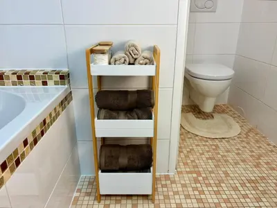 Ein Badezimmer in der Unterkunft Vienna Homey Place - Spacious 70m2 Apartment in 1120