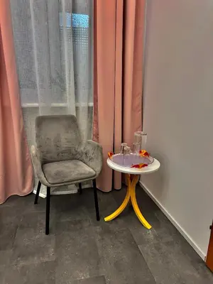 Ein Sitzbereich in der Unterkunft Vienna-Guestroom