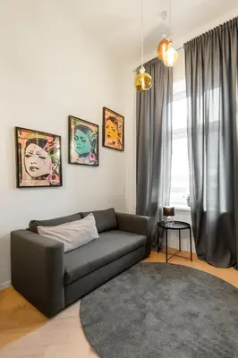 Ein Sitzbereich in der Unterkunft Premium Studio - moderne Wohnung in zentraler Lage
