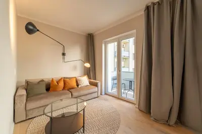 Ein Sitzbereich in der Unterkunft josef's home l Classic Apartment near City Center
