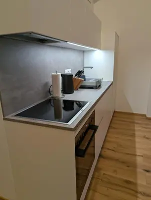 Küche/Küchenzeile in der Unterkunft Apartments at Rochusmarkt