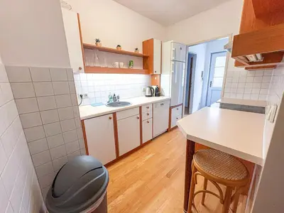 Küche/Küchenzeile in der Unterkunft Studio with balcony, In center, AC