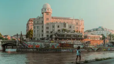 Blick auf einen Fluss in der Nähe der Ferienwohnung
