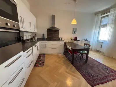 Küche/Küchenzeile in der Unterkunft Viennese charm near the main train station for 2-4 people