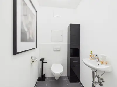Ein Badezimmer in der Unterkunft Apartment near Donau with Parking Garage