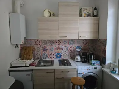 Küche/Küchenzeile in der Unterkunft Vienna Charming Central Apartment