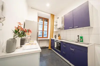Küche/Küchenzeile in der Unterkunft 3 king-size beds, 15 min from Vienna Hauptbahnhof, ground floor