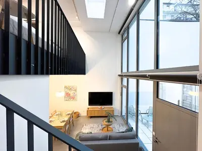 TV/Unterhaltungsangebot in der Unterkunft Bauhaus-Loft - Garten mit Terrasse - 20min zu Wien Mitte - Smart TV
