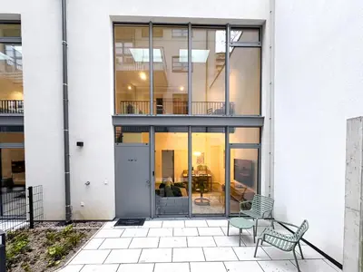 Grundriss der Unterkunft Bauhaus-Loft - Garten mit Terrasse - 20min zu Wien Mitte - Smart TV