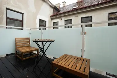 Ein Balkon oder eine Terrasse in der Unterkunft Cozy Vienna Getaway with Balcony