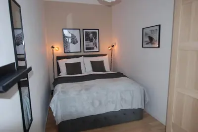 Ein Bett oder Betten in einem Zimmer der Unterkunft Green Urban Cozy Free Parking Nähe U Bahn