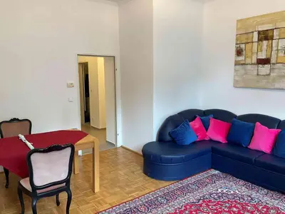 Ein Sitzbereich in der Unterkunft CASA DIVA Apartment Vienna-Neuwaldegg